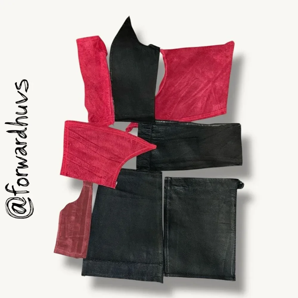 Scrap Suede Sewing Pieces & Leather Crafting Material  - 3 lbs 1oz